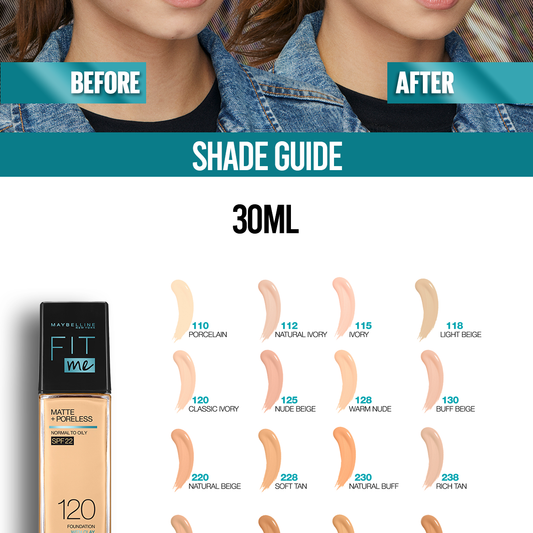 MAYBELLINE PRIMER FIT ME FOUNDATION MATTE & PORELESS SPF 332
