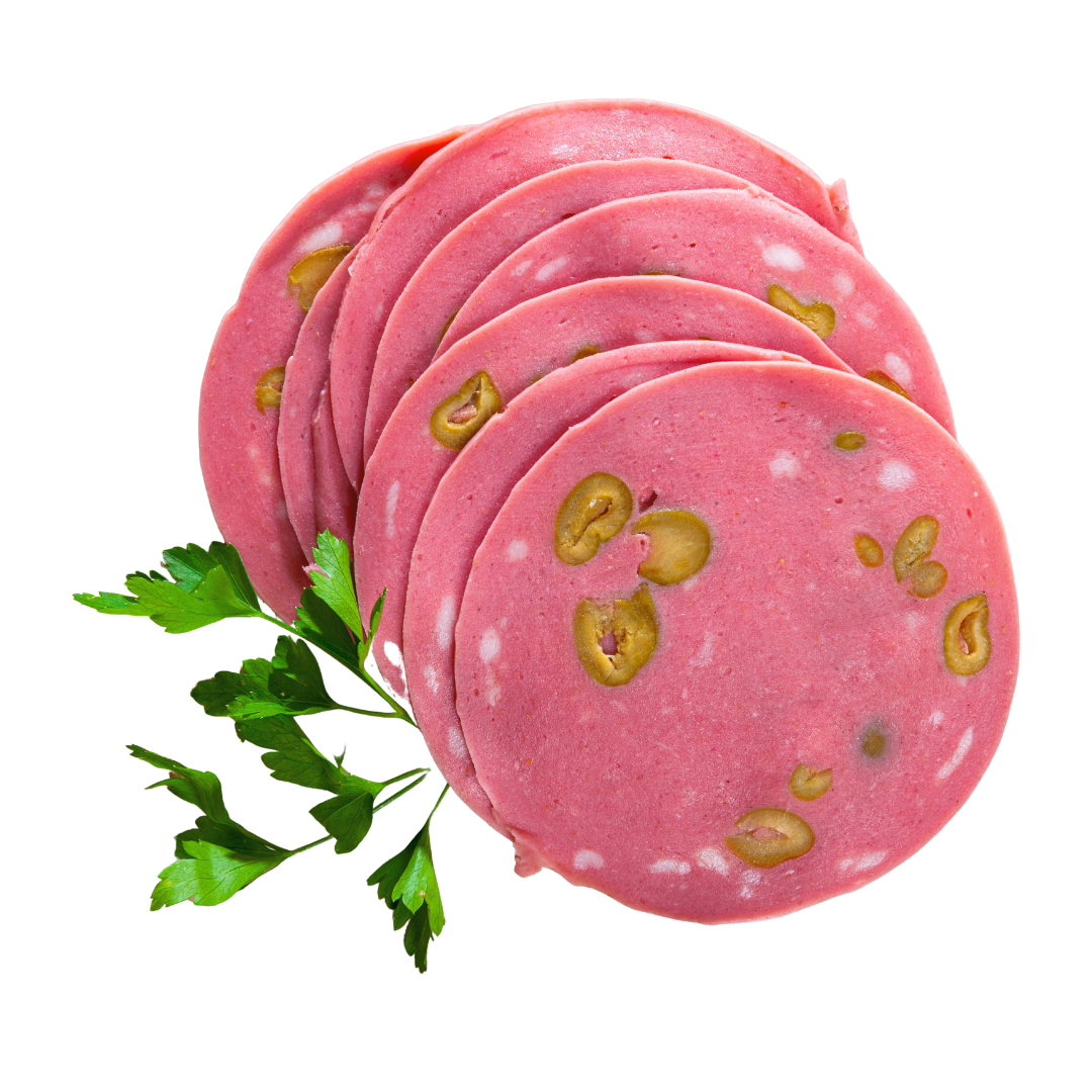 Halal Beef Mortadella Bologna with Olives | High Quality | Perfect For Sandwiches |