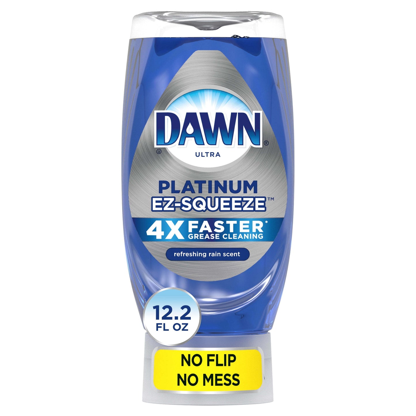 Dawn EZ-Squeeze Platinum Dishwashing Liquid Dish Soap, Fresh Rain Scent, 12.2 fl oz