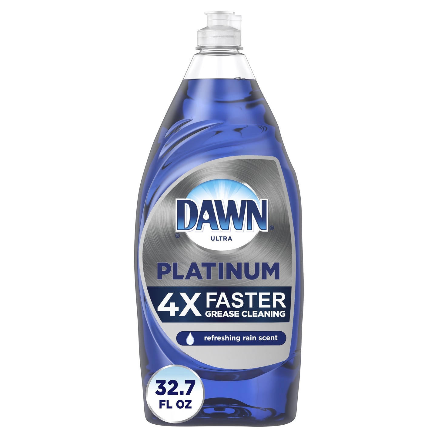 Dawn Platinum Dishwashing Liquid Dish Soap, Refreshing Rain Scent, 32.7 fl oz