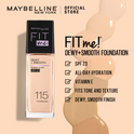 MAYBELLINE PRIMER FIT ME FOUNDATION DEWY PUMP SPF 110 30ML