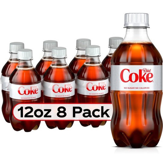 Diet Coke Soda Pop, 12 fl oz, 8 Pack Bottles