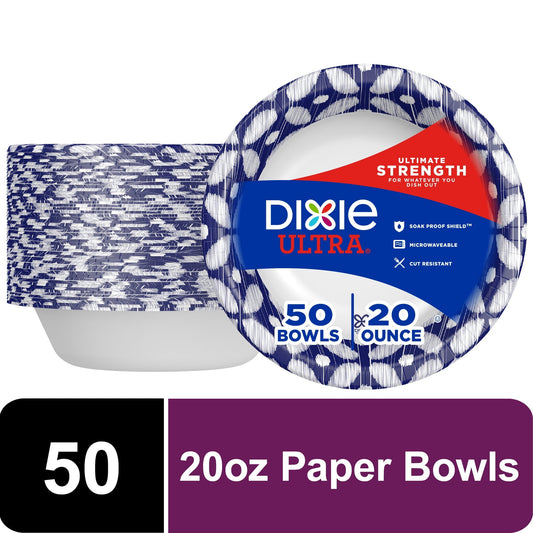 Dixie Ultra Disposable Paper Bowls, 20 Ounce, 50 Count