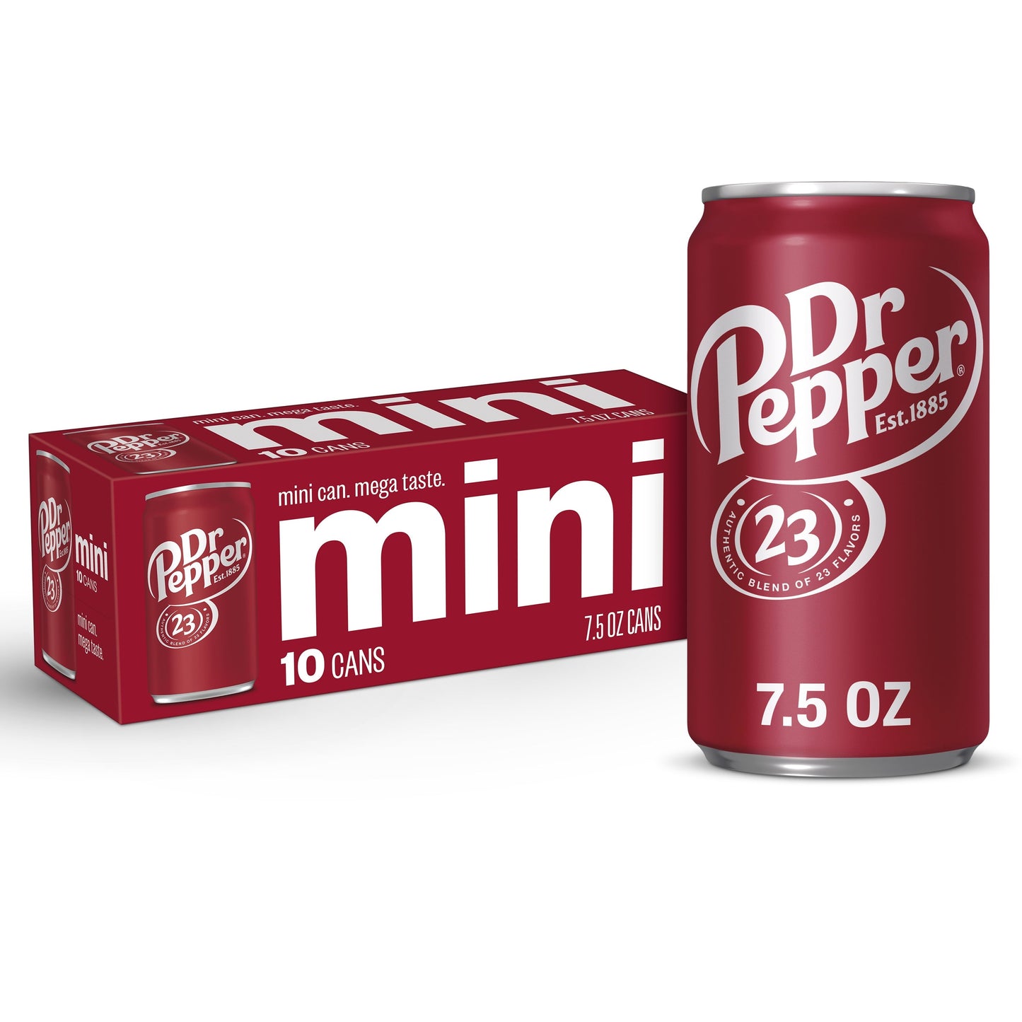 Dr Pepper Soda Pop, 7.5 fl oz cans, 10 pack