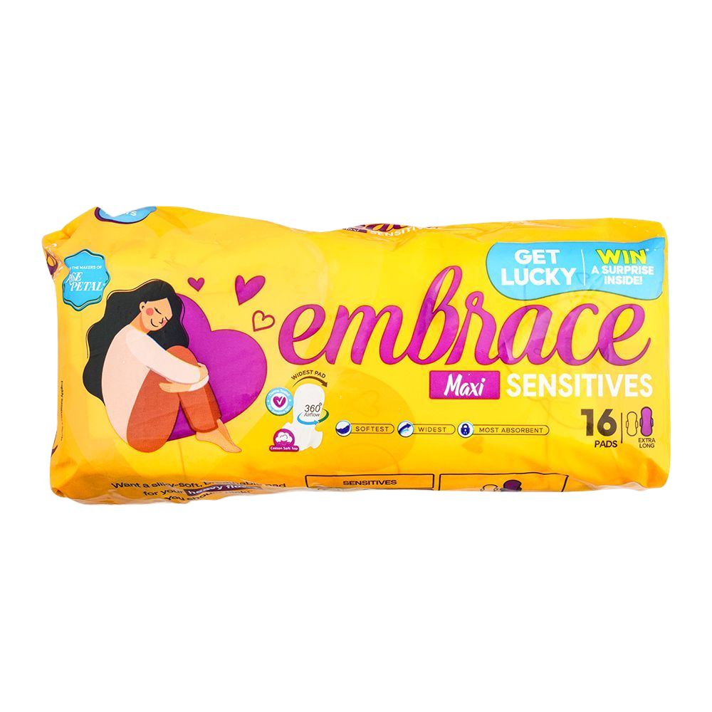 EMBRACE SENSITIVE MAXI EXTRA LONG  VALUE PACK 16 PCS