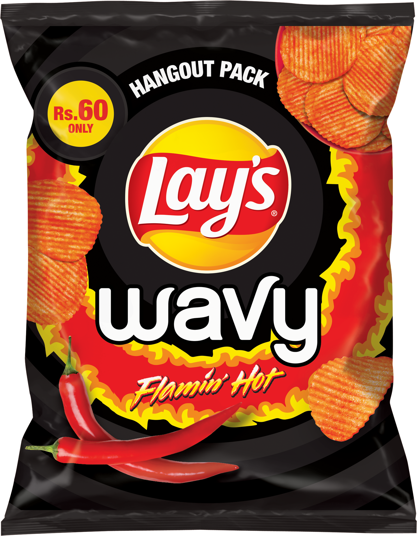 LAYS CHIPS WAVY FLAMING HOT 48 GM