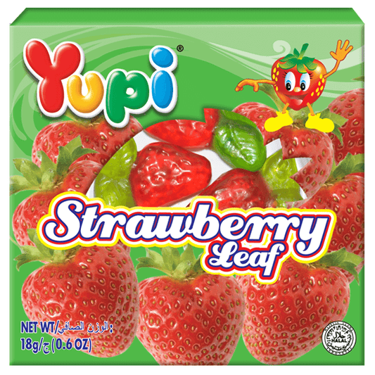 YUPI JELLY STRAWBERRY LEAF 18 GM