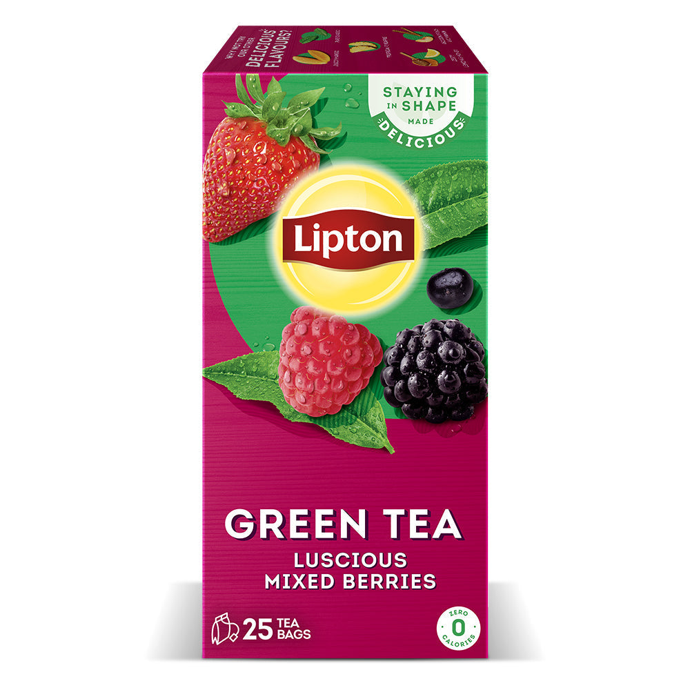 LIPTON GREEN TEA MIXED BERRIES (25 TEA BAGS)