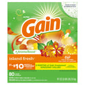 Gain Island Fresh, 80 Loads Powder Laundry Detergent, 91 oz