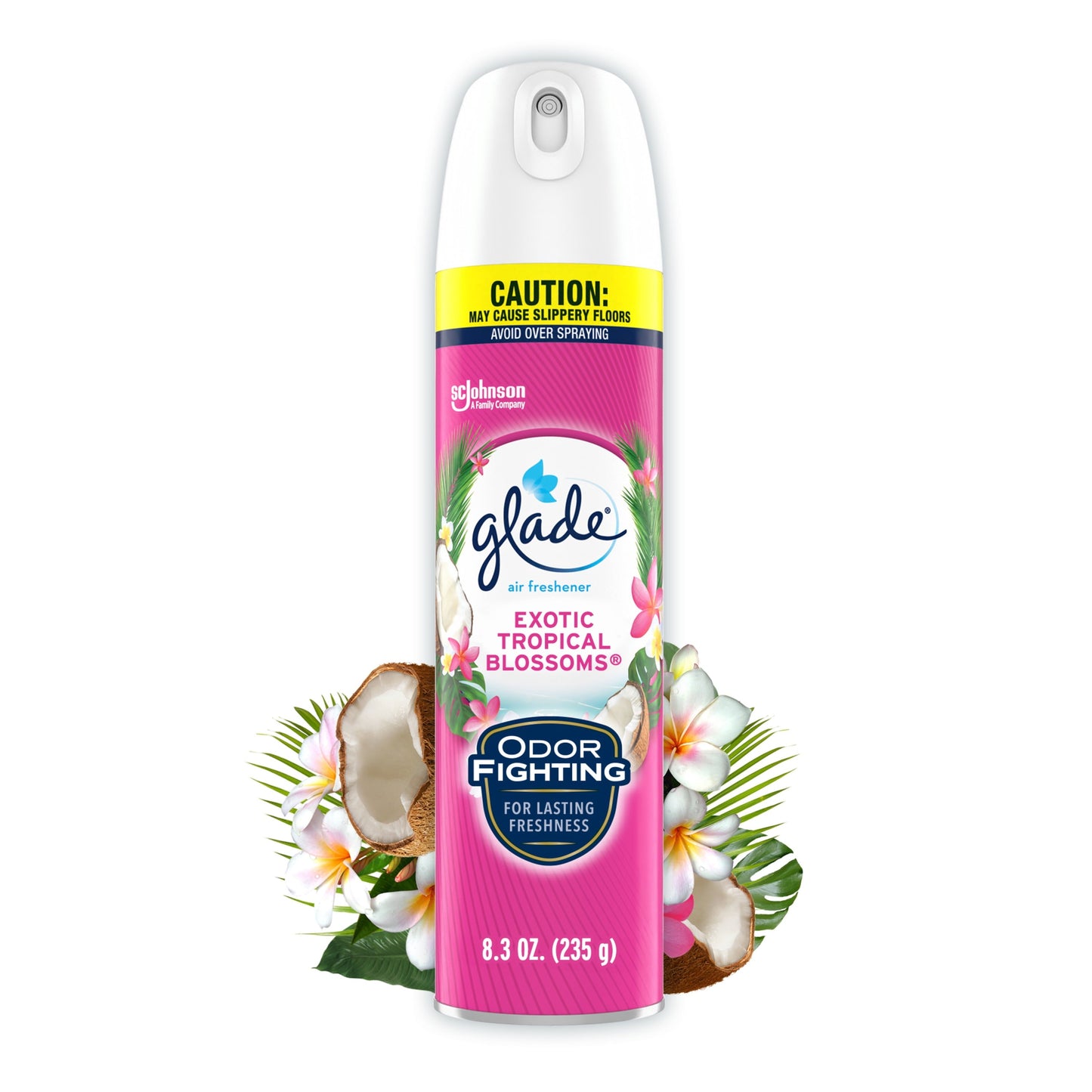 Glade Aerosol Spray, Air Freshener for Home, Exotic Tropical Blossoms Scent, Fragrance Infused with Essential Oils, Invigorating and Refreshing, with 100% Natural Propellent, 8.3 oz