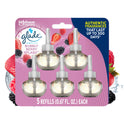 Glade PlugIns Scented Oil 5 Refills, Air Freshener, Bubbly Berry Splash, 5 x 1.34 oz