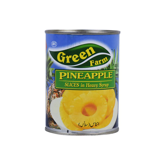 GREEN FARM TIN FOOD PINEAPPLE SLICE HEAVY SYRUP 3000 GM