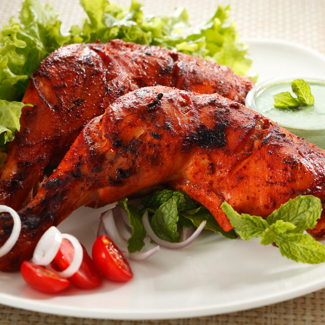Halal Marinated Tandoori Chicken Leg Quarters | Seasoned And Prepped | Ready To Cook |