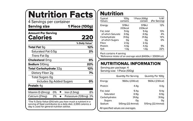 Haldirams Aloo Pyaz Paratha (4pcs)