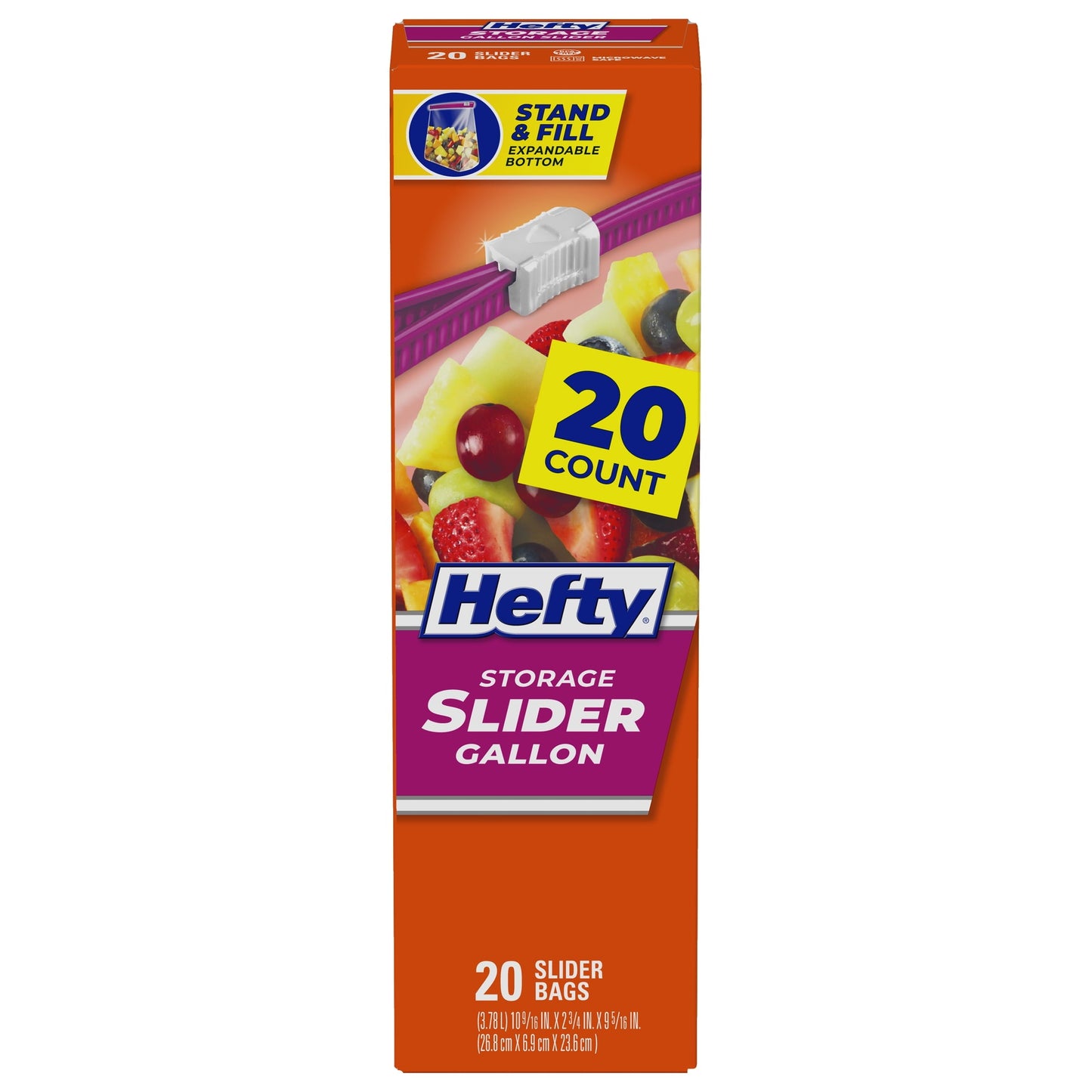 Hefty Slider Storage Bags, Gallon Size, 20 Count