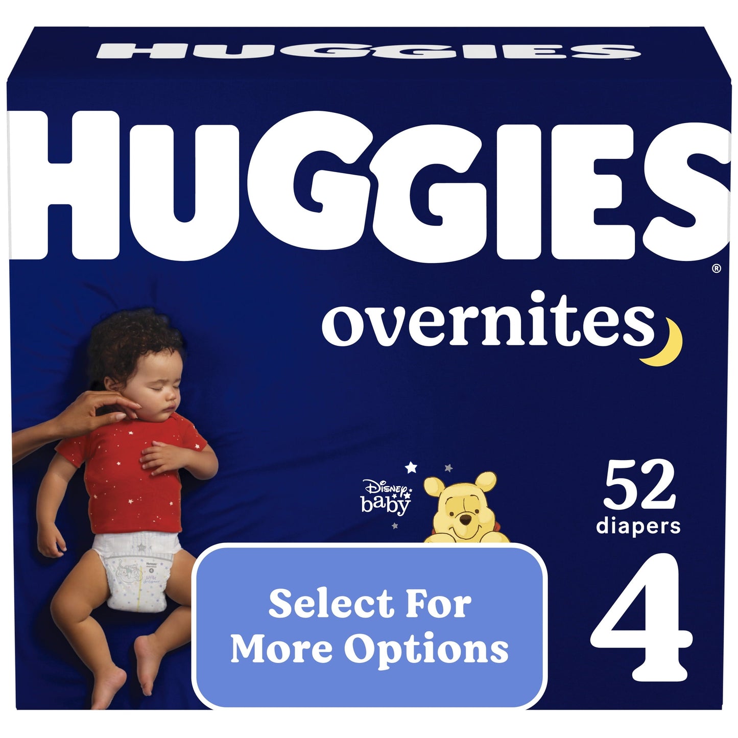 Huggies Overnites Nighttime Diapers, Size 4, 52 Ct (Select for More Options)