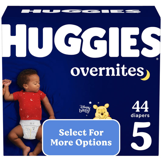 Huggies Overnites Nighttime Diapers, Size 5, 44 Ct