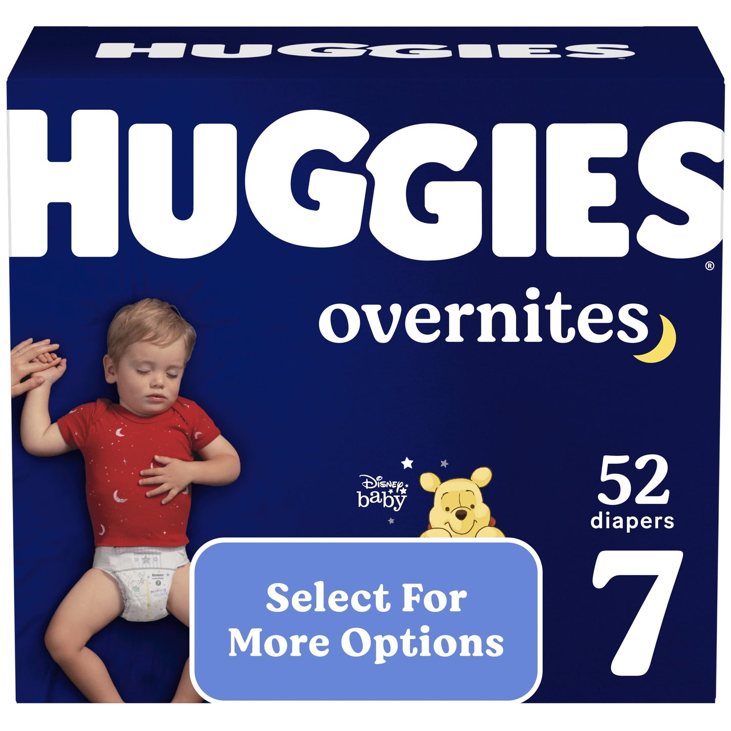 Huggies Overnites Nighttime Diapers, Size 7, 52 Ct