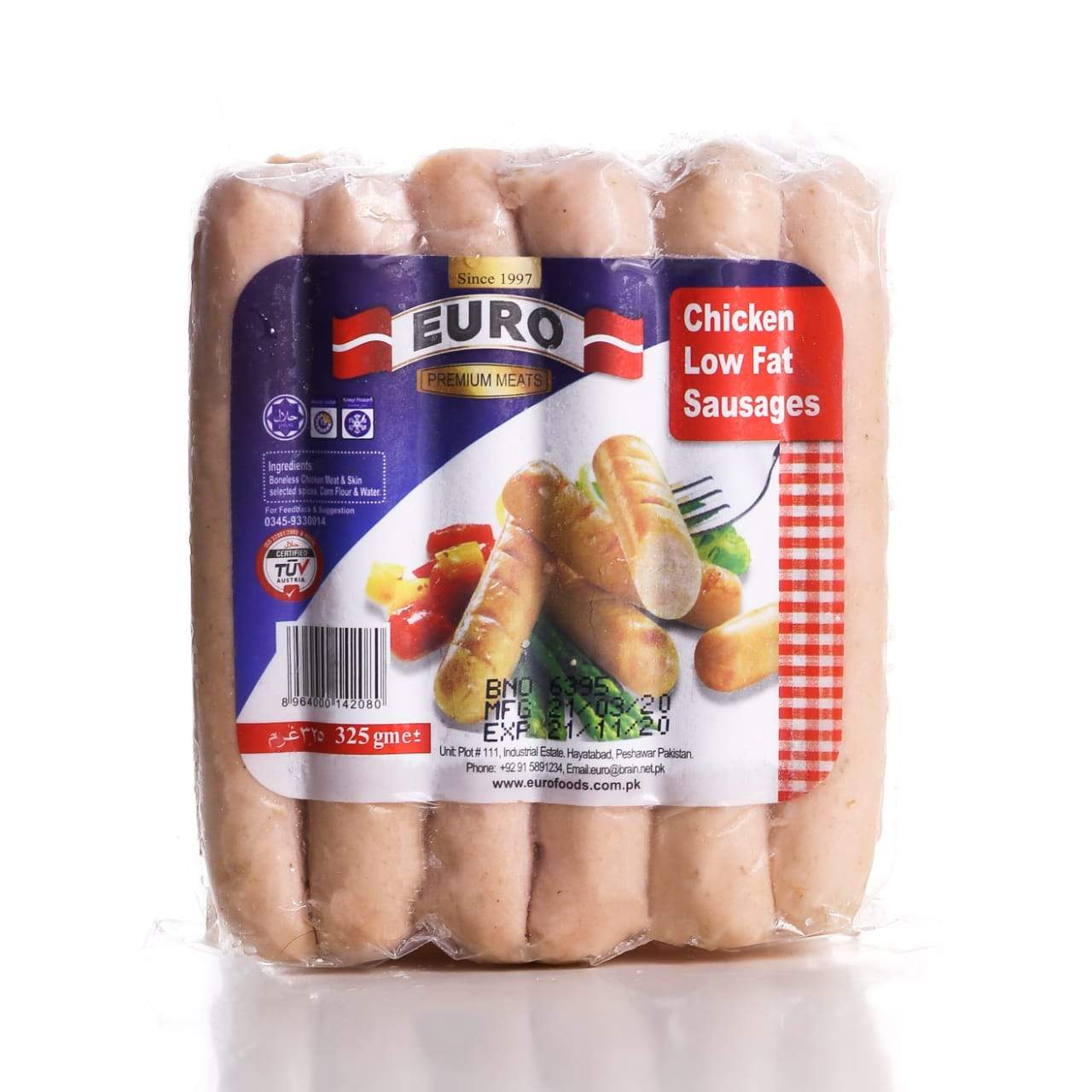 EURO CHICKEN LOW FAT SAUSAGES 320 GM