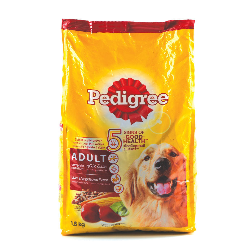 PEDIGREE DOG FOOD ADULT LIVER & VEGETABLE FLAVOR 1.5 KG
