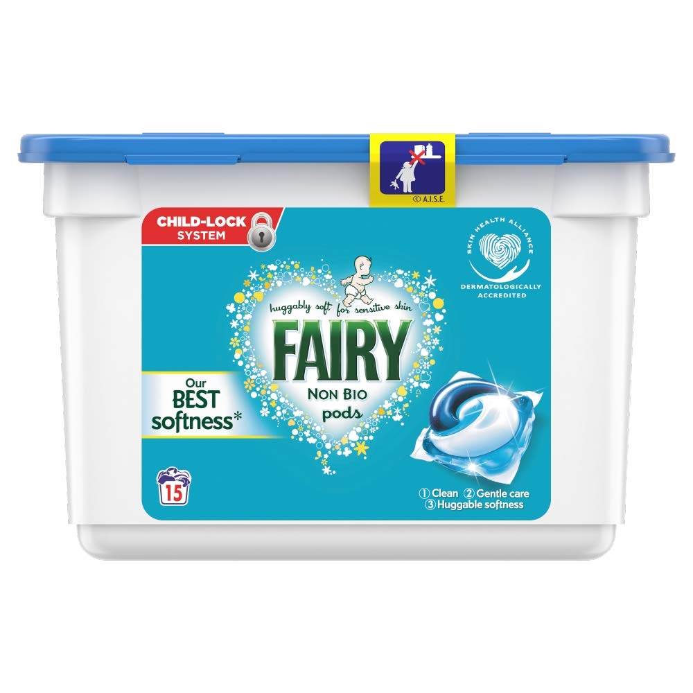 FAIRY WASHING PODS NON BIO BEST SOFTNESS 15 WASH 361.5 GM