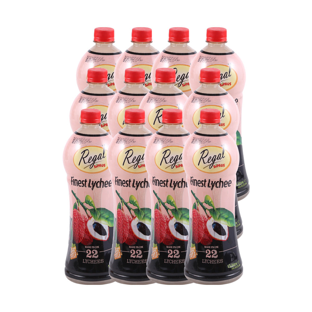 REGAL SIPRUS JUICE LYCHEE BOTTLE 1 LTR- CARTON