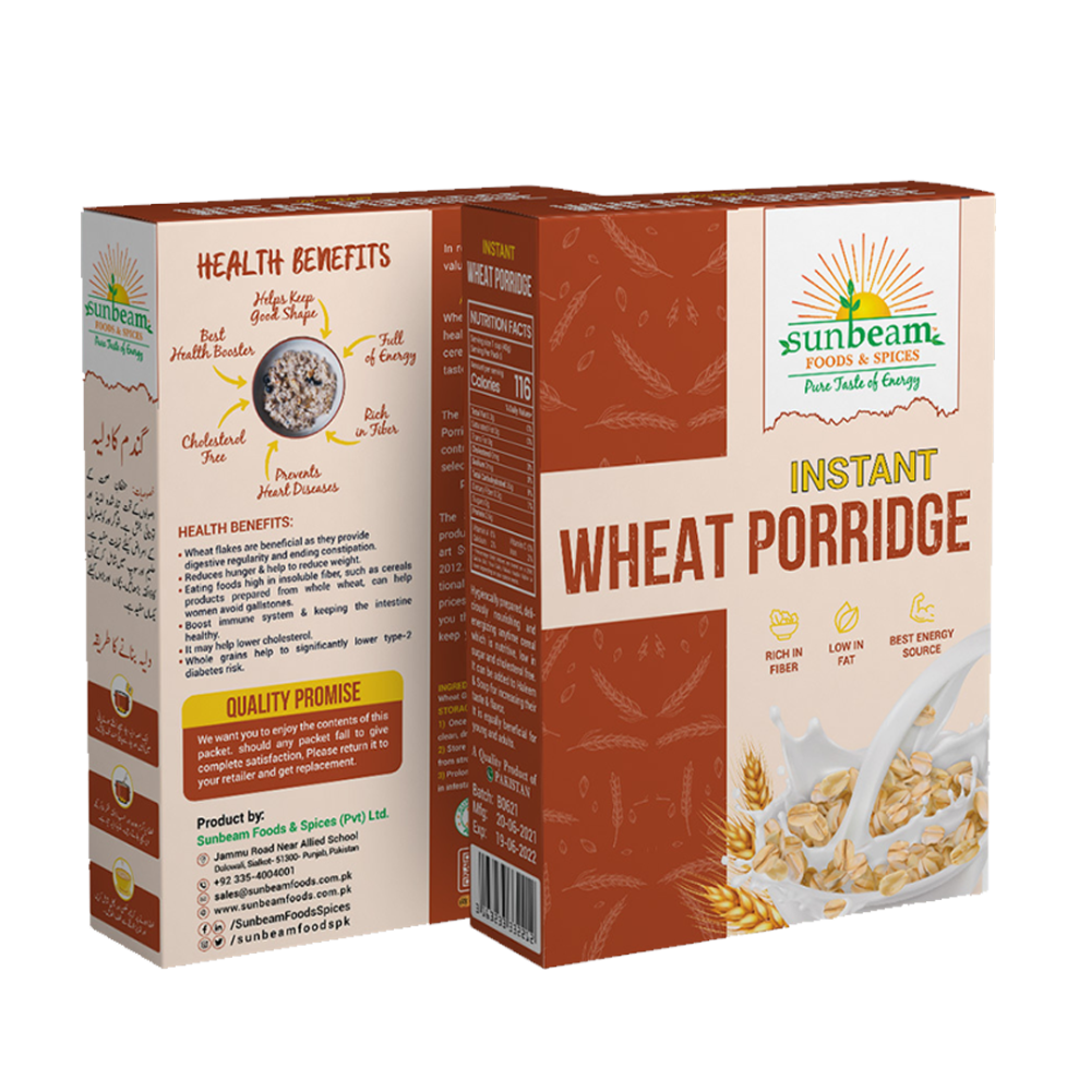 SUNBEAM WHEAT PORRIDGE JUMBO FLAKES BOX 200GM