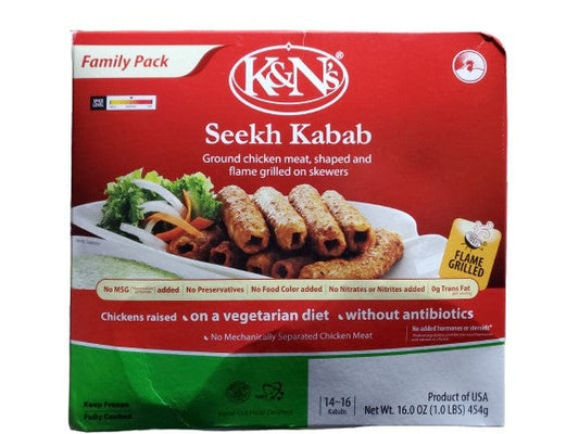 K&N Chicken Seekh Kabab (14-16pcs) Family Pack