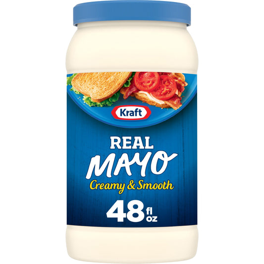 Kraft Real Mayo Creamy & Smooth Mayonnaise, 48 fl oz Jar