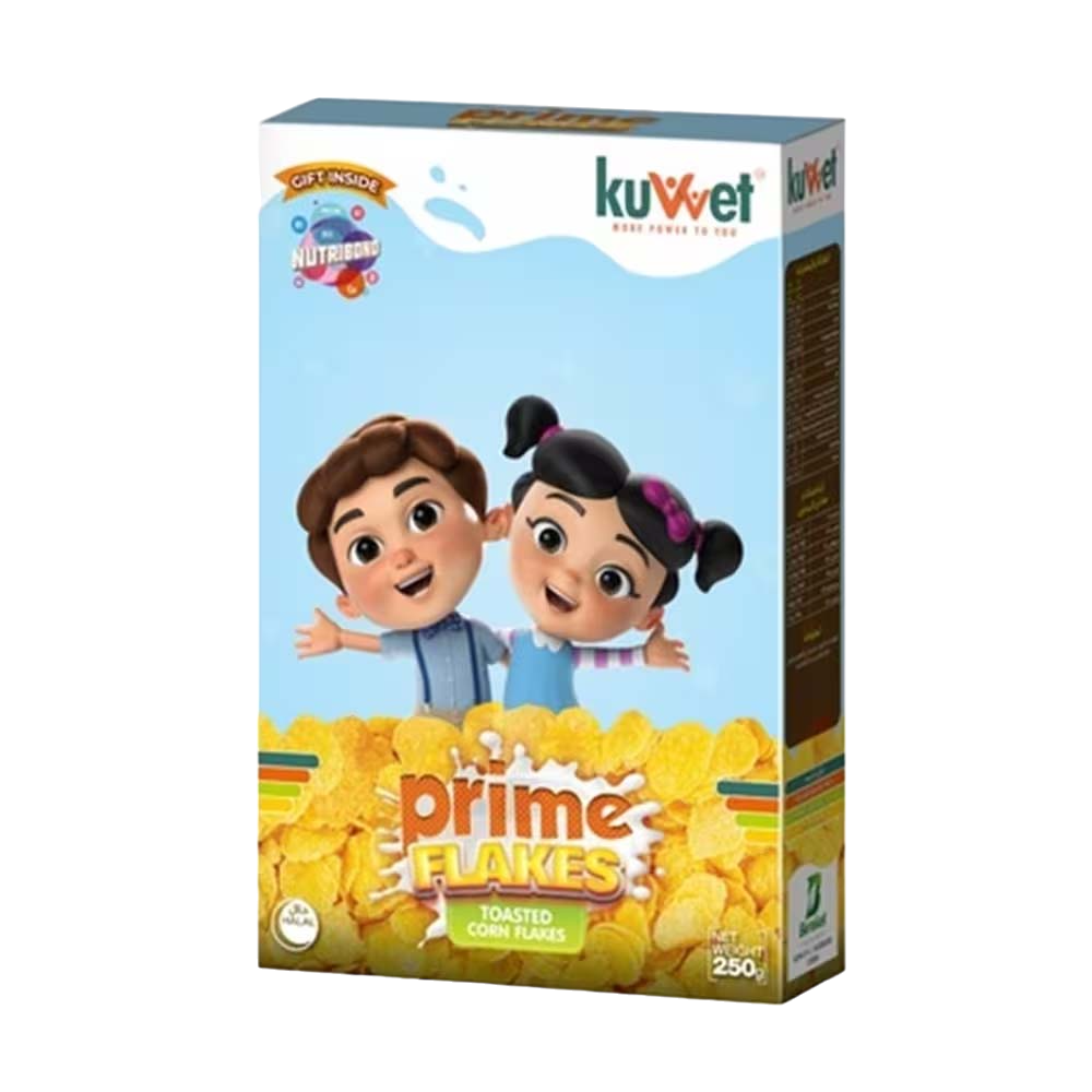 KUVVET PRIME FLAKES TOASTED CORN FLAKES 250GM