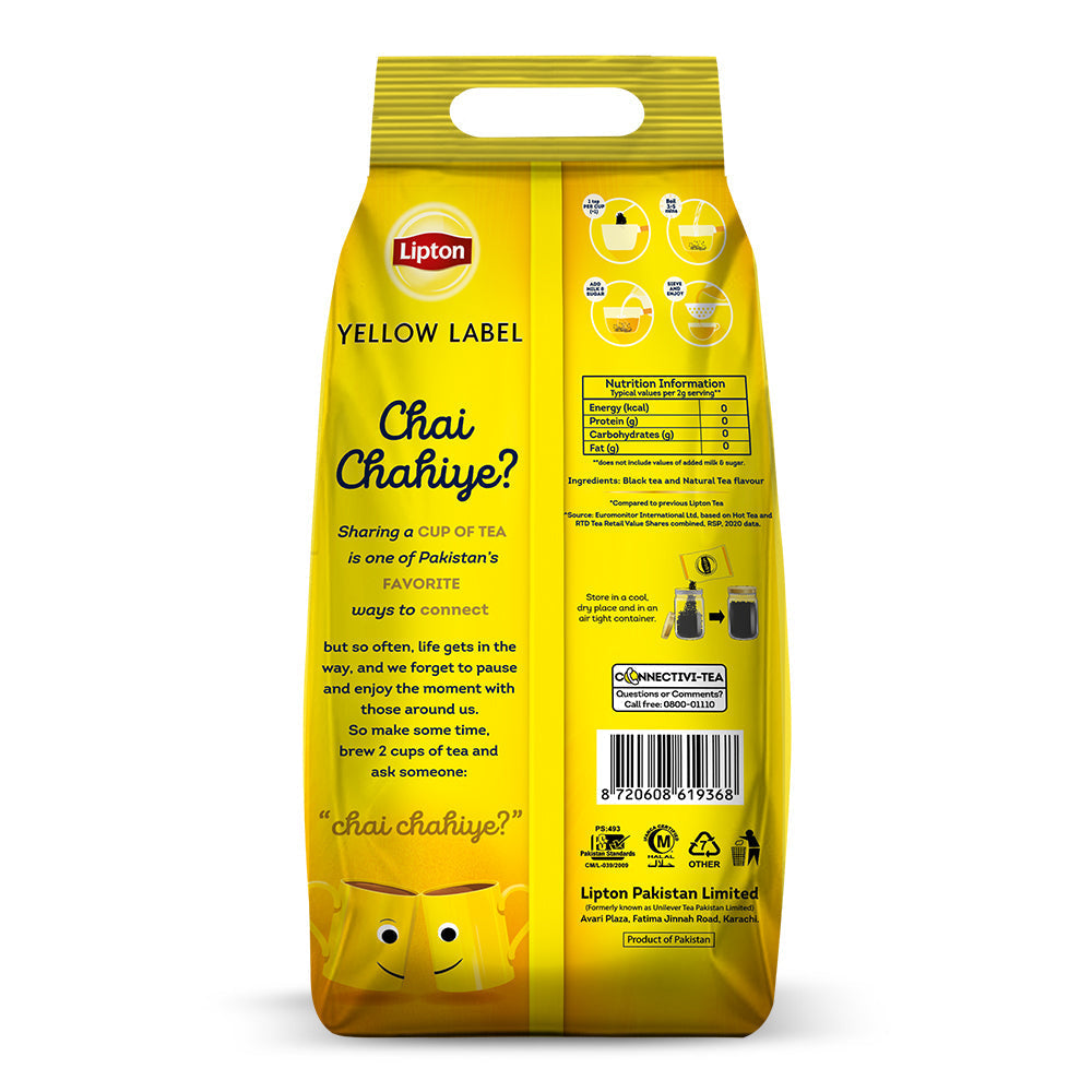 LIPTON YELLOW LABEL TEA POUCH 800 GM