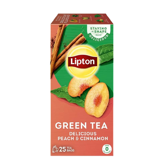 LIPTON GREEN TEA CINNAMON PEACH 25BAGS