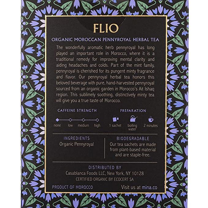 Mina Flio Organic Moroccan Pennyroyal Herbal Tea
