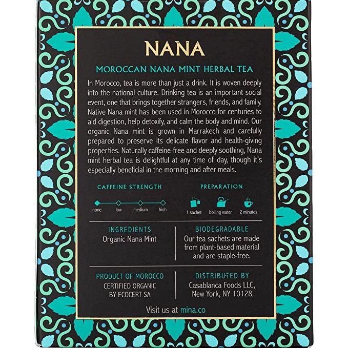 Mina Nana Organic Moroccan Nana Mint Herbal Tea