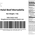 Halal Beef Mortadella Bologna with Olives | High Quality | Perfect For Sandwiches |