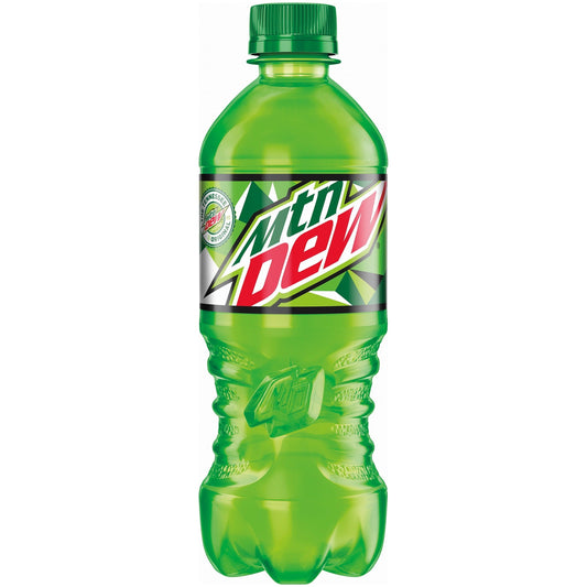 Mountain Dew Citrus Soda Pop, 20 oz. Bottle, Allergens Free, Soft Drink