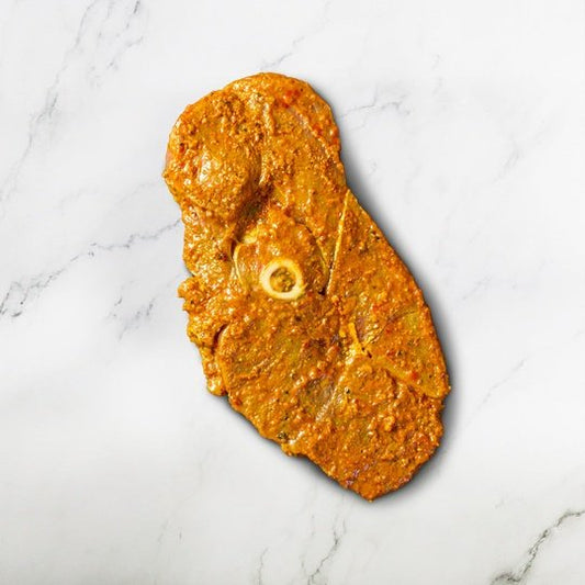 Marinated Halal Mutton Leg Steak with Bone (1 Pack)