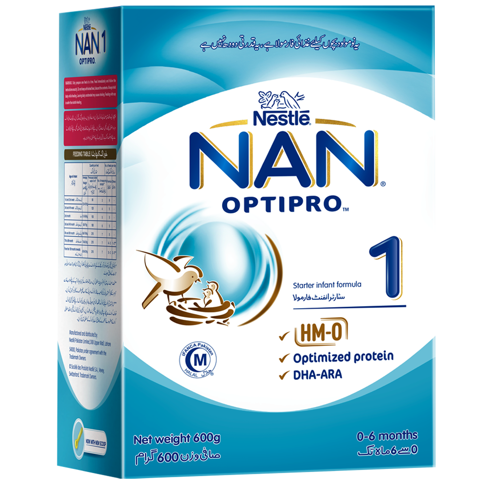 NESTLE MILK POWDER NAN 1 OPTIPRO 600 GM