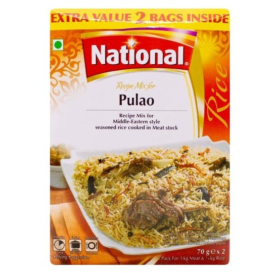 National Pulao 140g MULTIBUY OFFER 2 For £1.50