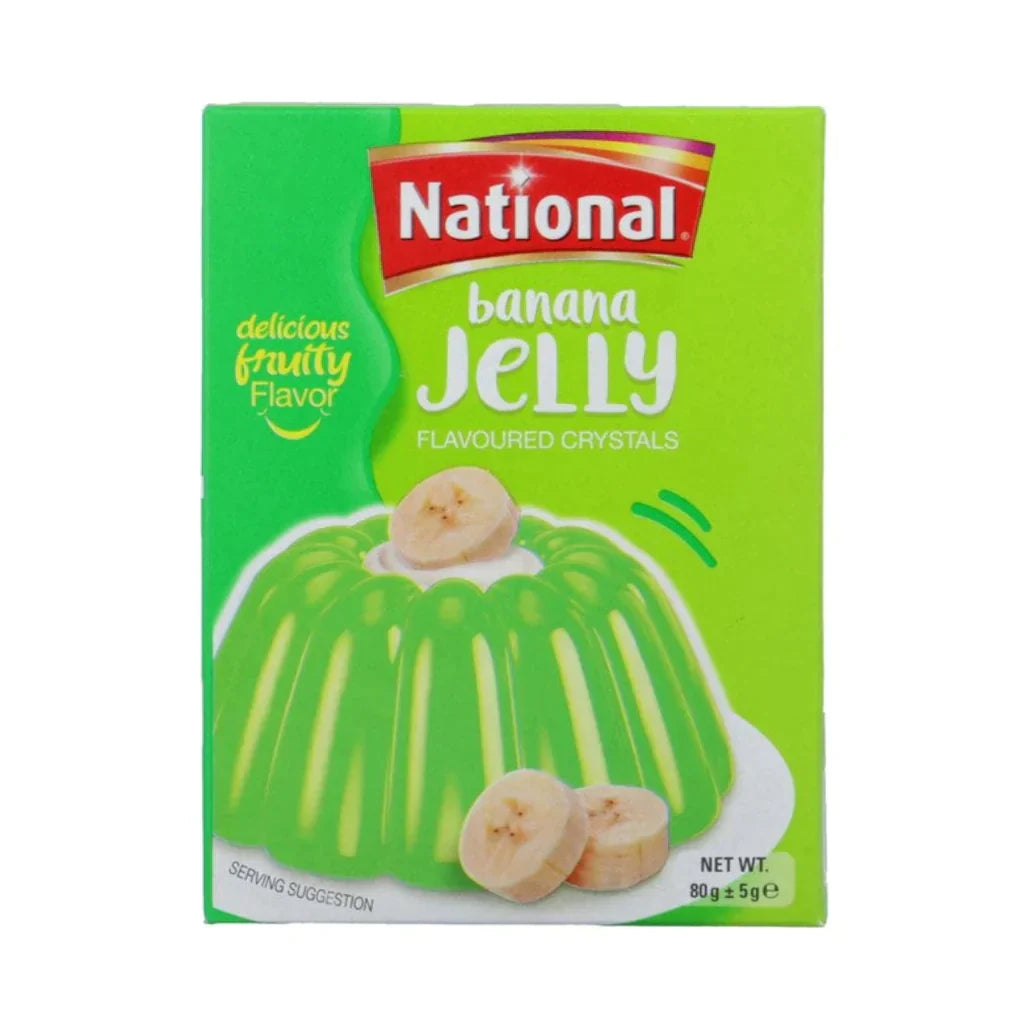 NATIONAL JELLY CRYSTALS BANANA 80 GM