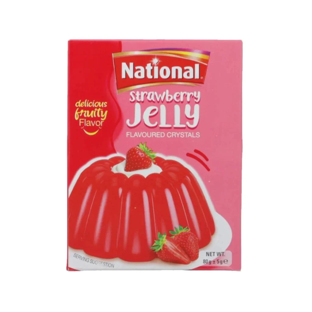 NATIONAL CRYSTAL JELLY STRAWBERRY 80GM