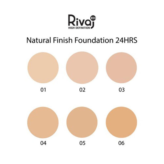 RIVAJ HD NATURAL FINISH 24HRS FOUNDATION 30 ML