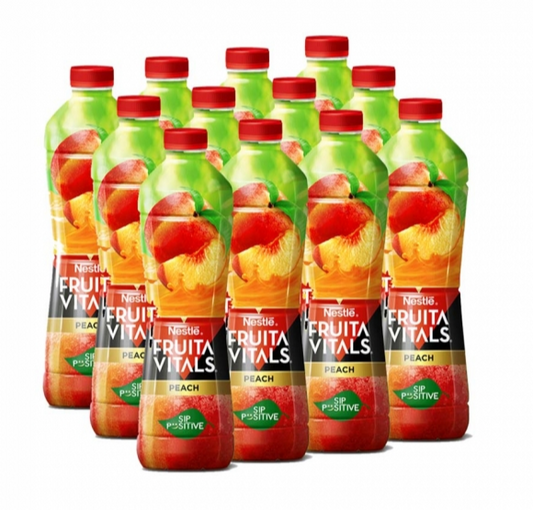 NESTLE JUICE FRUITA VITALS PEACH NECTAR BOTTLE 1 LTR-CARTON