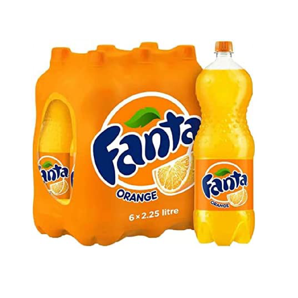 FANTA ORANGE FLAVOR CARBONATED BEVERAGE 2.25 LITRE-CARTON