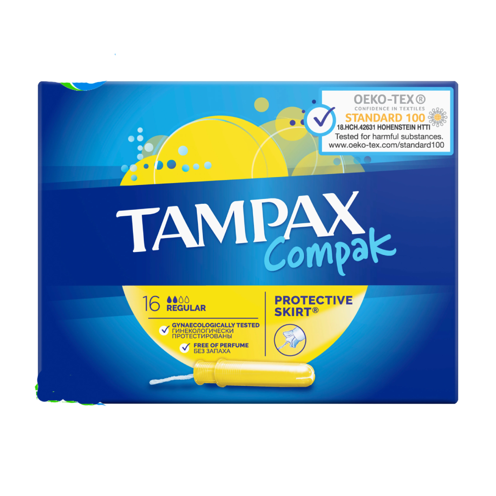 TAMPAX COMPAK SKIRT PROTECTIVE 16S REGULAR