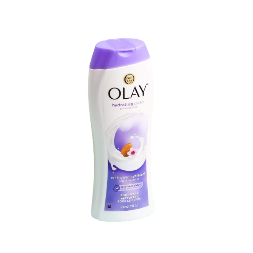 OLAY BODY WASH ALMOND MILK DAILY MOISTURE 650 ML