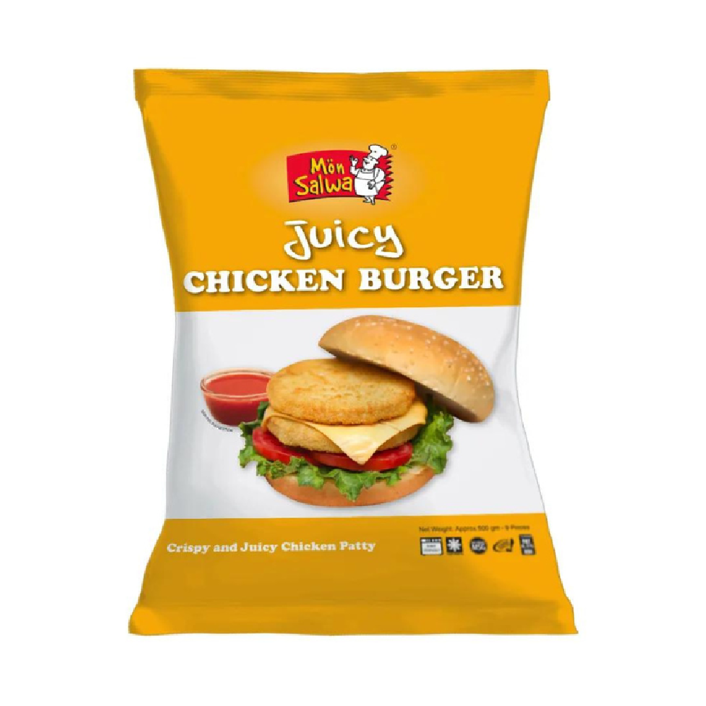 MON SALWA JUICY CHICKEN BURGER 500GM