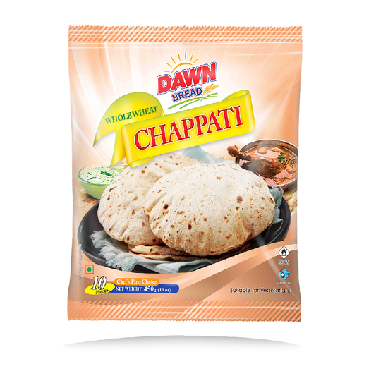 DAWN WHOLE WHEAT CHAPPATI 10 PCS 450 GM