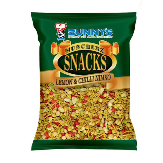 BUNNYS MUN CHERZ SNACKS LEMON AND CHILLI NIMKO 200GM