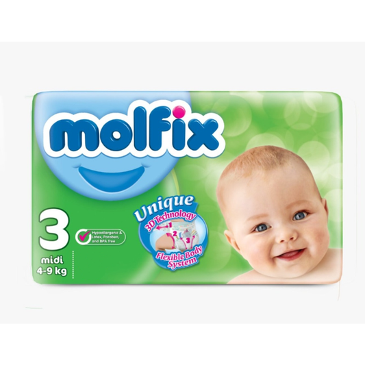 MOLFIX DIAPERS MIDI NO3 4-9 KG 34PCS